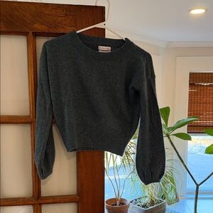 Green Cashmere Crewneck Sweater